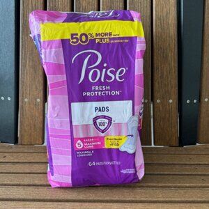 Poise Incontinence  pads 5 drop maximum long